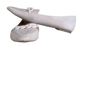 Qupid Nude Flat with Chain Accent Loafers